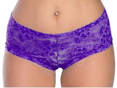 Plus size Lace Booty Short Purple Jasmine