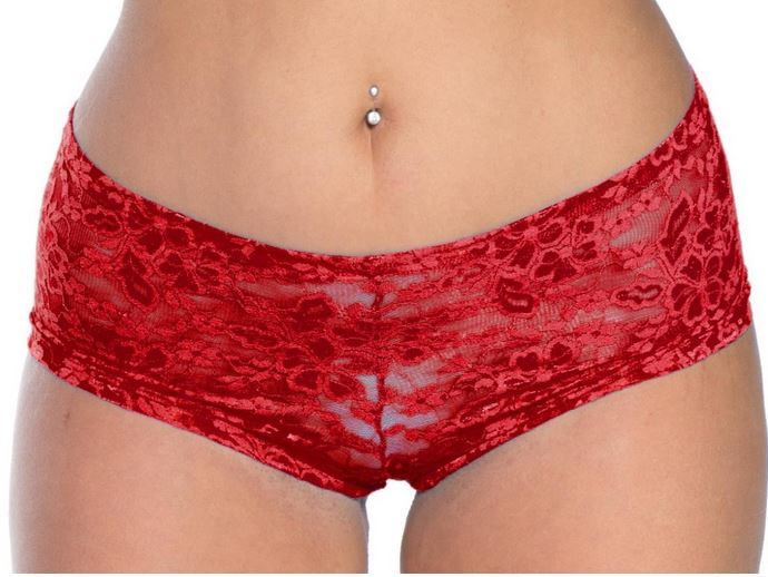 Plus size Lace Booty Short Scarlet Jasmine