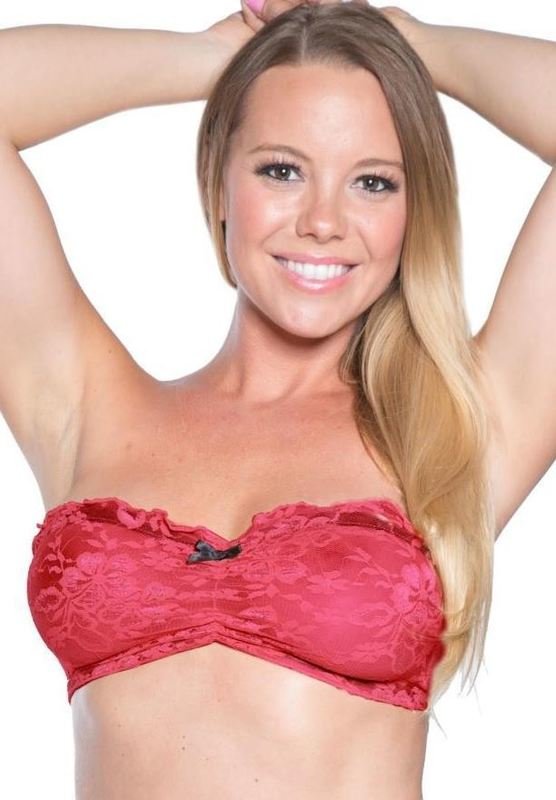 Jasmine stretch lace bandeau Scarlet