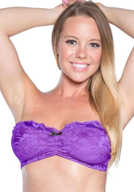 Jasmine stretch lace bandeau Purple