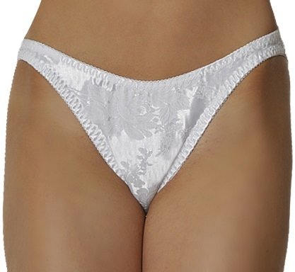 Empire Intimates 109X Plus Size Jacquard satin Panty White