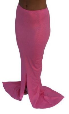 Long Mermaid Costume Skirt Neon PInk bedazzled