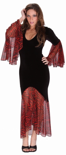 Delicate Illusions L4002VPM Black velvet romantic Gothic Big Sleeve Dress