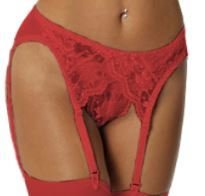 Empire Intimates 408 Red Lace Garter belt