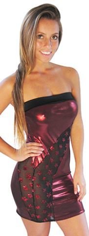 Sexy shimmer tube dress with sequins cut out