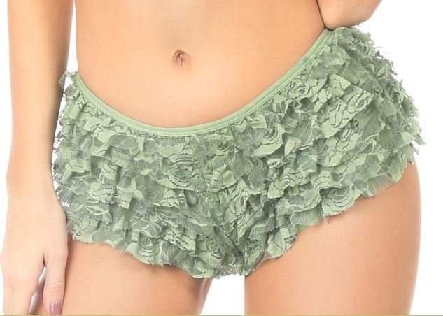 Mint Green Lace Ruffle Panty