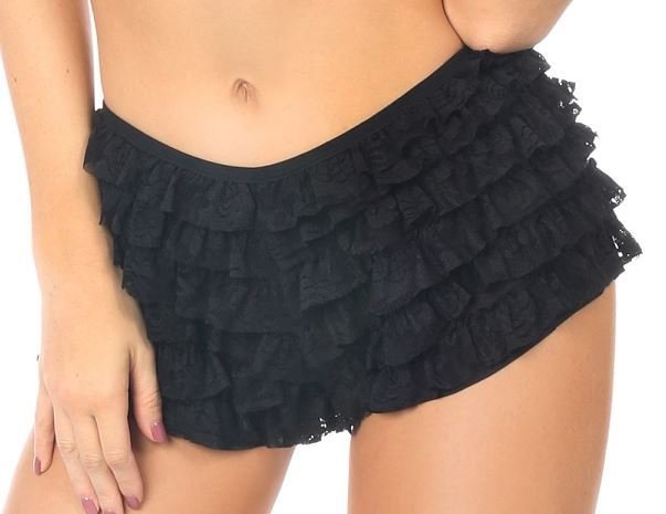 Black Lace Ruffle Panty