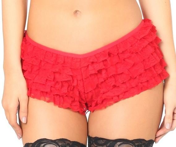 Red Lace Ruffle Panty