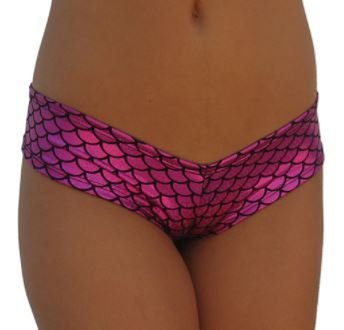 Magenta Mermaid Scrunch bottom Low rise booty short