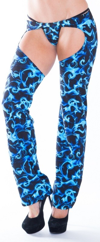 Exotic Dancer Chaps Blue Tornado