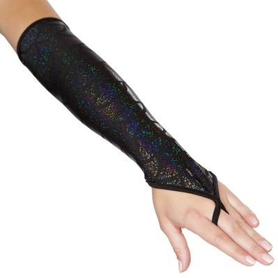Fingerless Elbow Length Gloves Black Mermaid