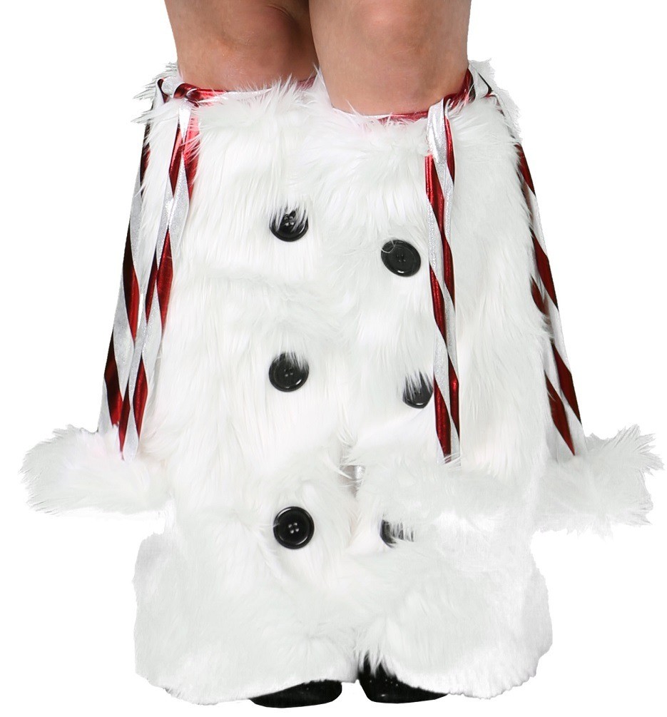 J. Valentine 1025x Plus size Deluxe Snowman Furry leg warmer boot covers