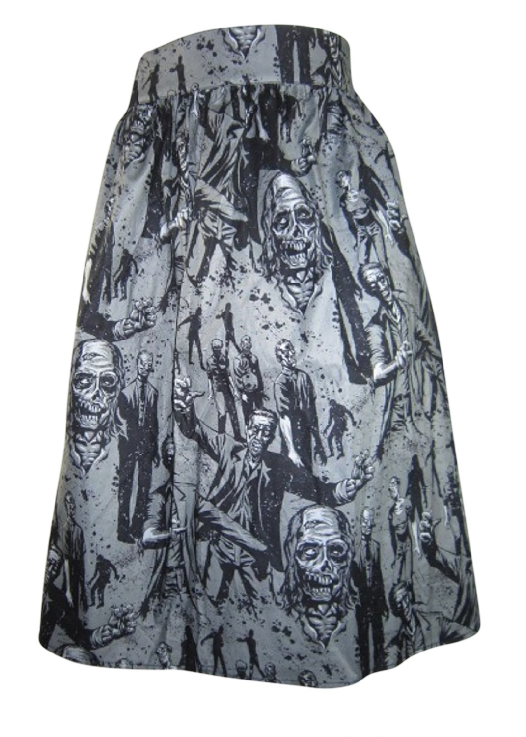 Plus Size Folter Zombie Halloween Skirt