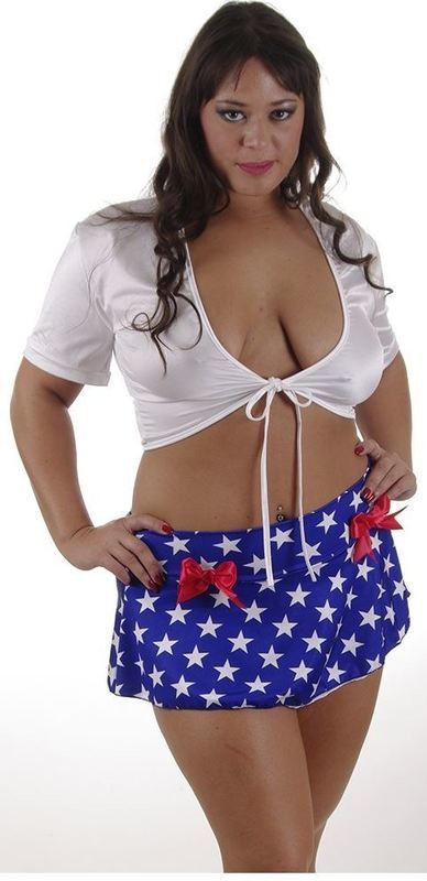 Plus size Patriotic School girl Costume