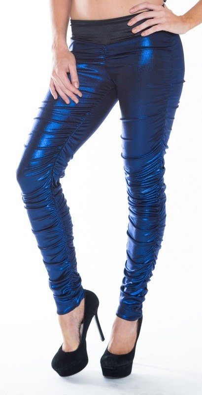 Shimmer Slinky Caterpillar leggings Royal Blue