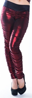 Shimmer Slinky Caterpillar leggings Red