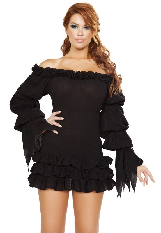 Black Pirate Costume Dress In Stock