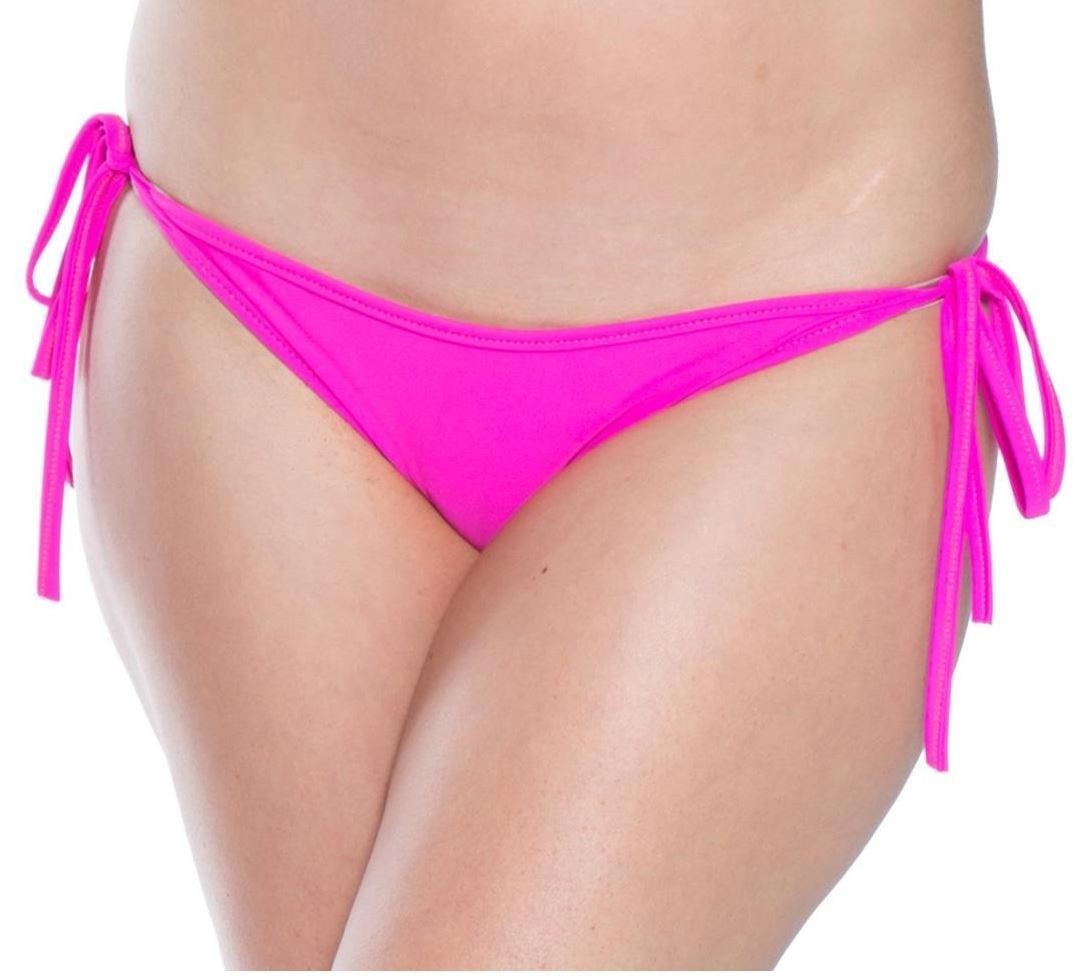 Front Lined Lycra Scrunch Bottom Bikini Bottom Fuchsia