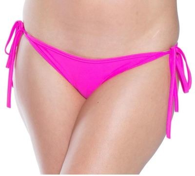 Front Lined Lycra Scrunch Bottom Bikini Bottom Fuchsia
