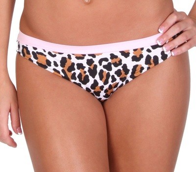White Leopard American Bikini Bottom