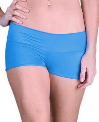 Royal Blue Satin Look Stretch Hot Short
