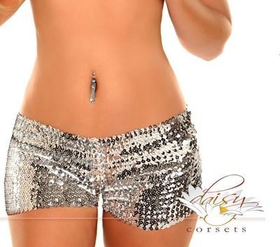 Silver Sequins Hot Shorts