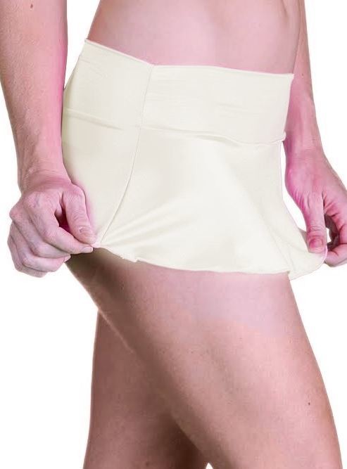 Satin Look Flair Micro Mini Skirt White