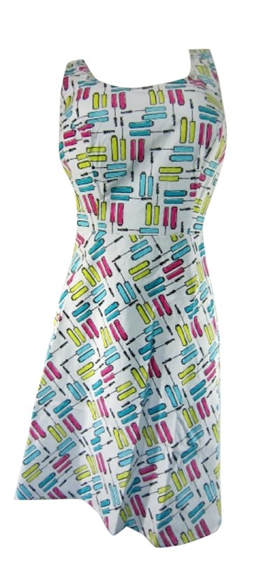 Plus Size Retro Mascara Glamour Skater Dress 1x-4x