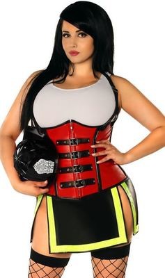 Plus size Five Alarm Fireman Firegirl Costume