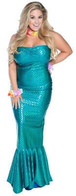 Plus size Mermaid Costume Ocean Nymph