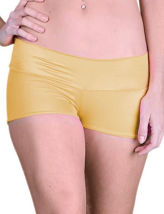 Plus size Nude Satin Look Stretch Hot Short