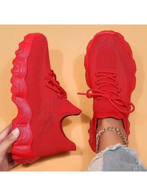 Women&#39;s Breathable Round Toe Slip-On Cushion Sneakers.