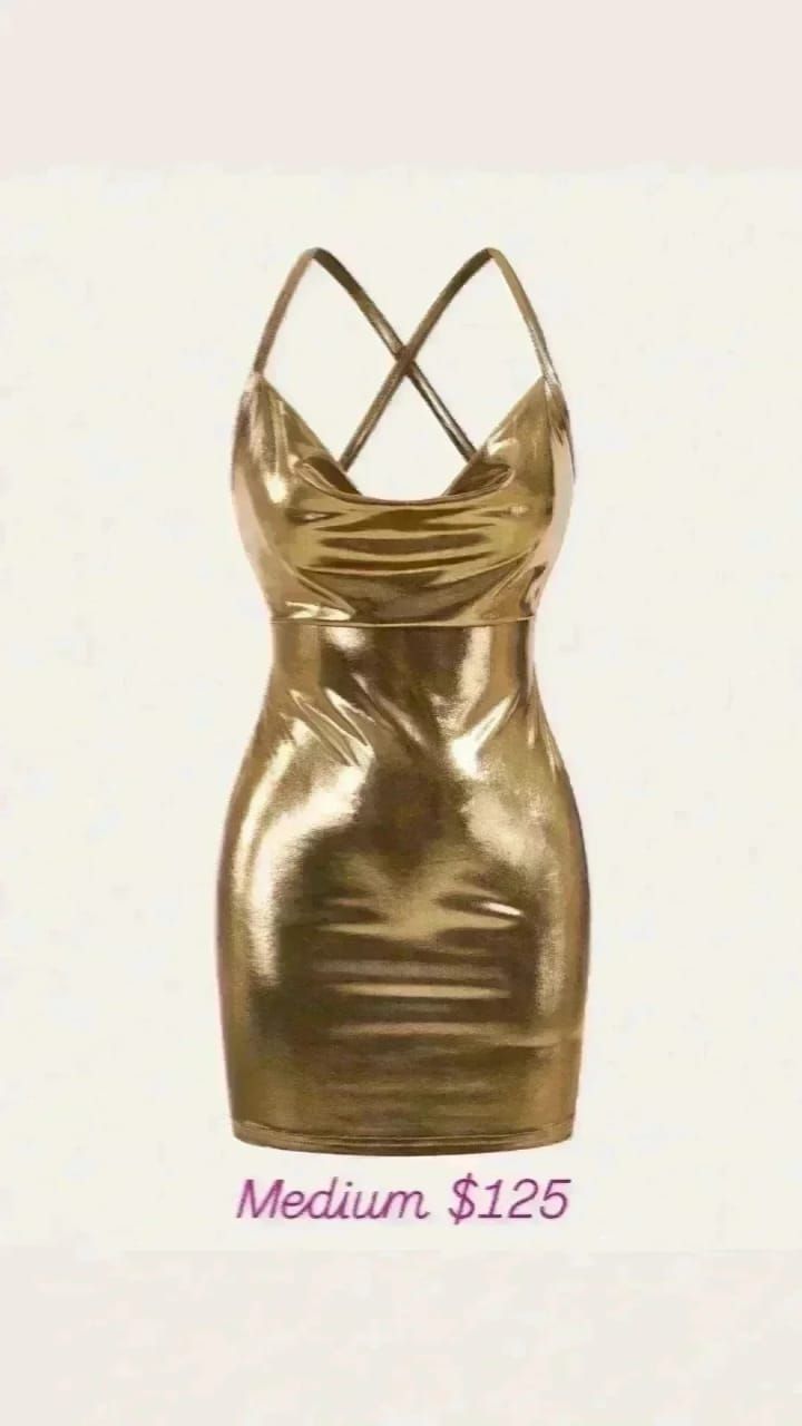 Gold foil dress