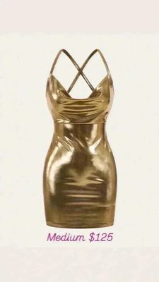 Gold foil dress