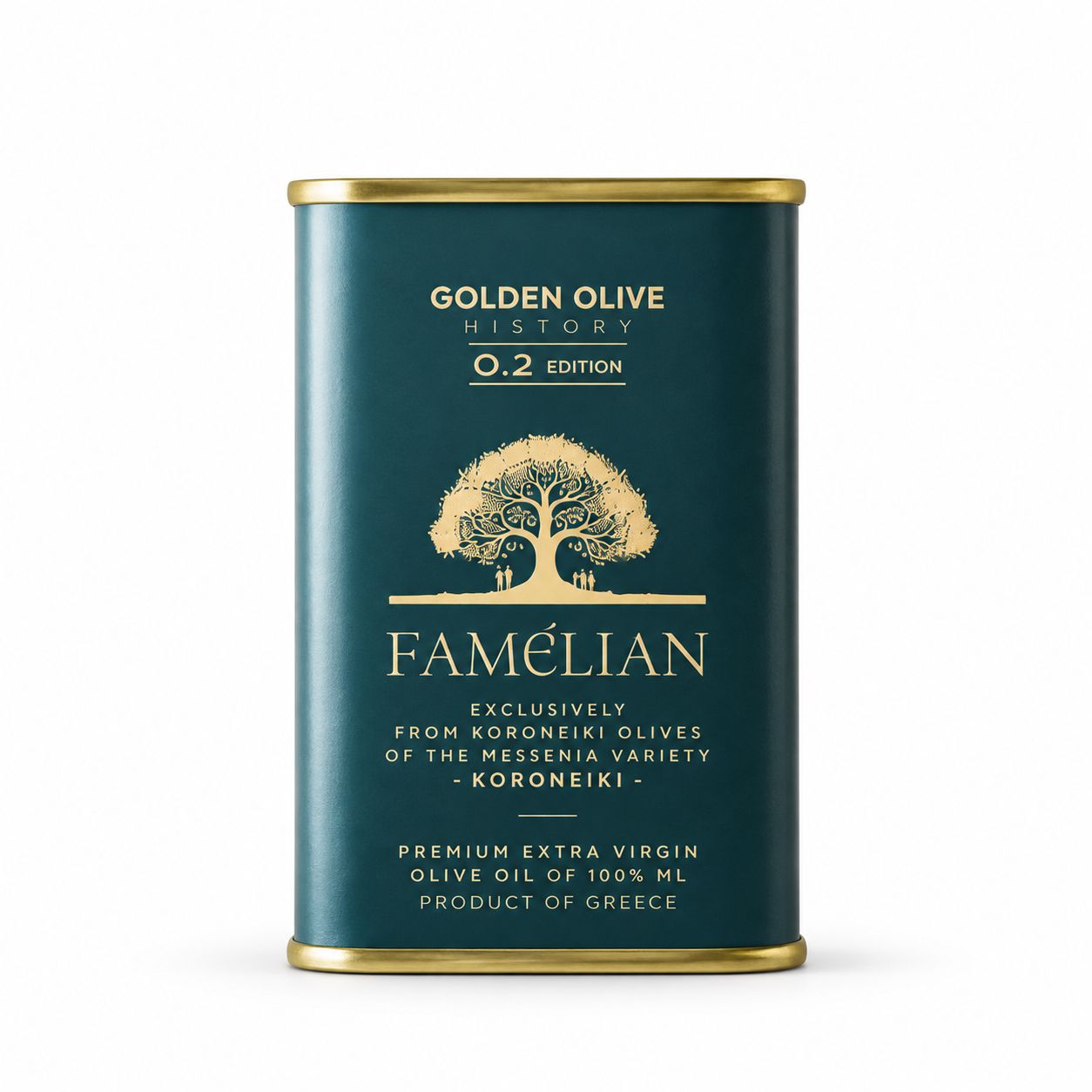 FAMELIAN Natives Olivenöl Extra 250 ml – Handverlesene Koroneiki-Oliven, Dose