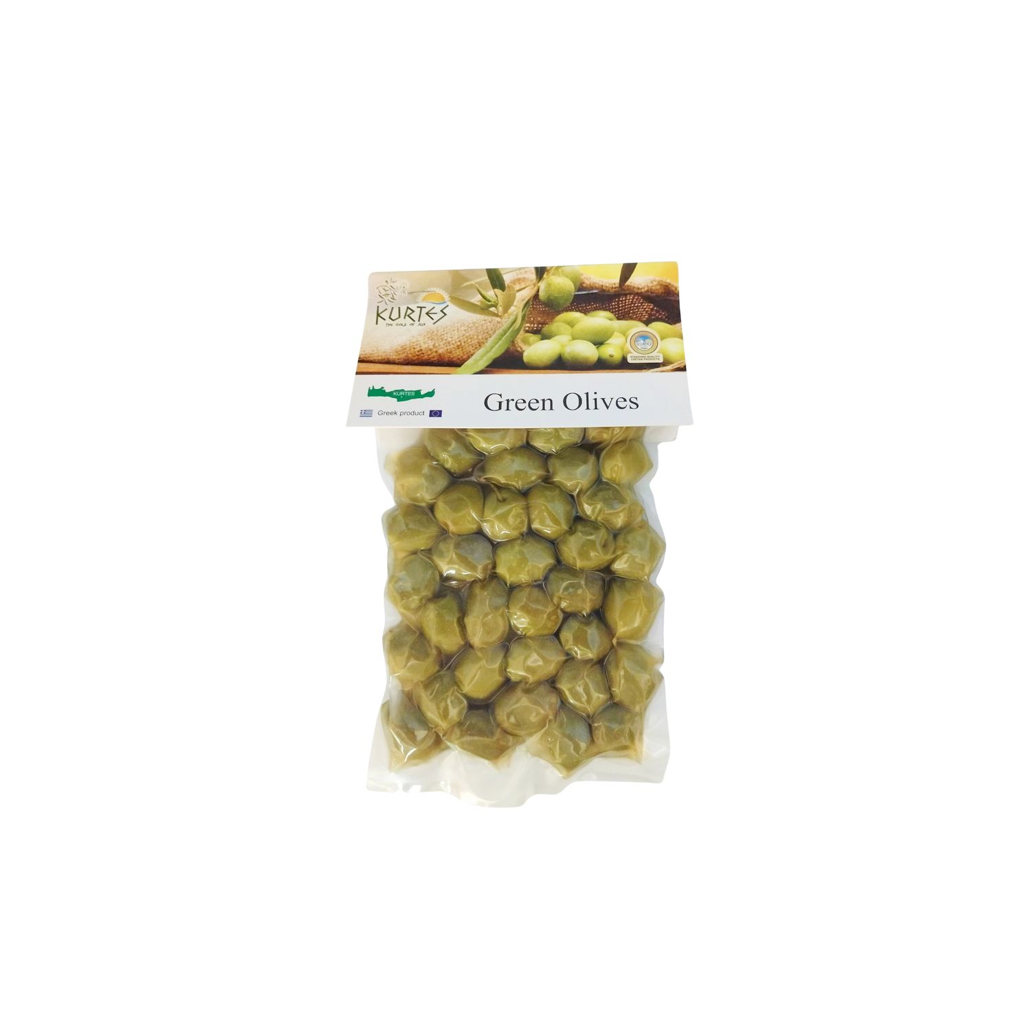 Kurtes Grüne Oliven 250 g – Zaros, Kreta
