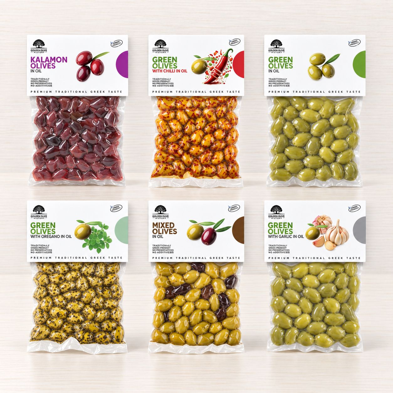 Griechische Oliven, vakuumverpackt – 150 g