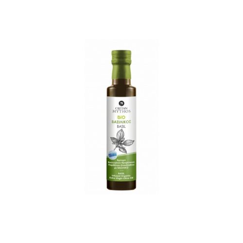 Cretan Mythos Bio-Olivenöl Extra Vergine mit Basilikum – 250 ml