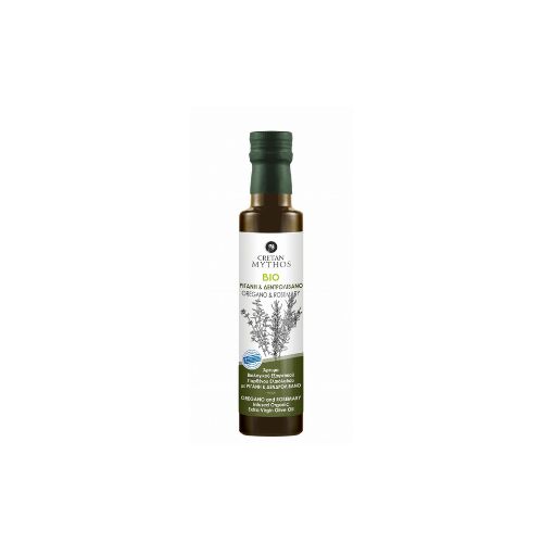 Cretan Mythos Bio-Olivenöl Extra Vergine mit Oregano &amp; Rosmarin – 250 ml