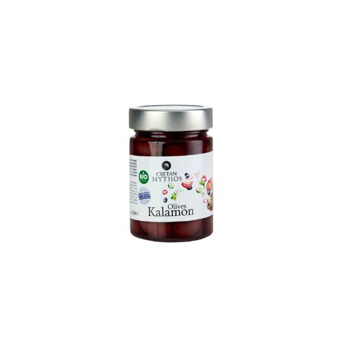 Cretan Mythos Bio-Kalamon-Oliven mit Stein 314 ml