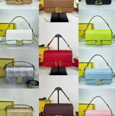 FF Embossed Baguette Bag