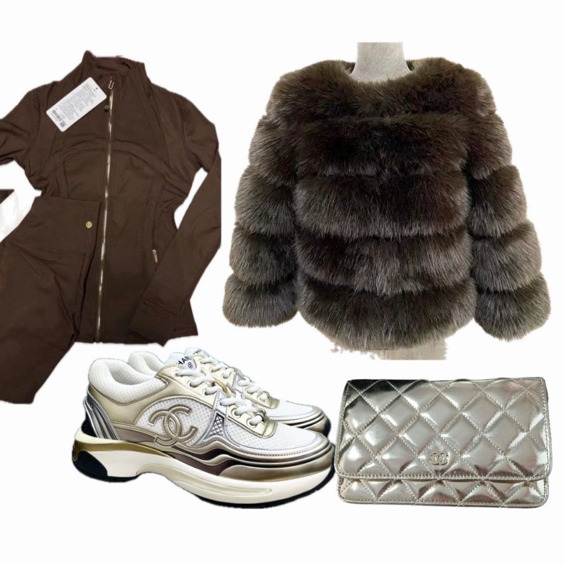 Brown Lu + Fur + CC Set