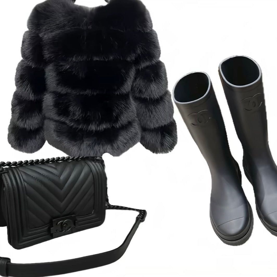 CC Wellies + Bag + Fur Set