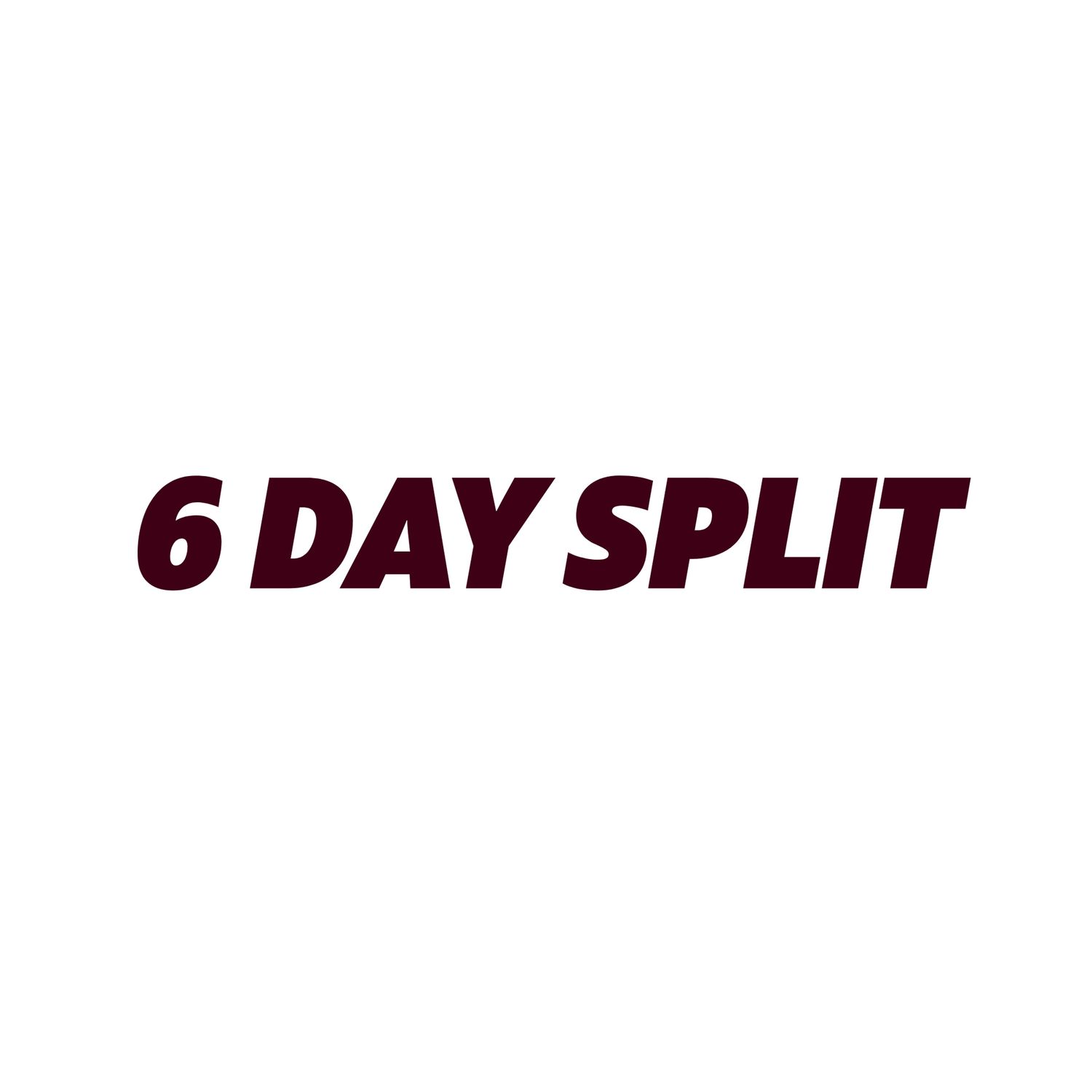 6 DAY SPLIT