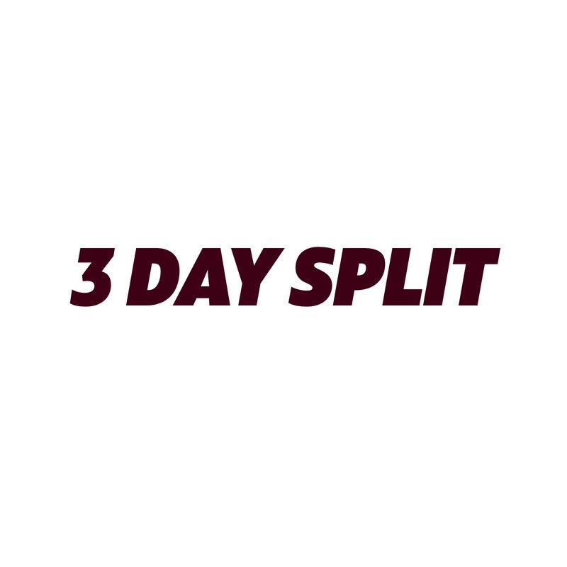 3 DAY SPLIT