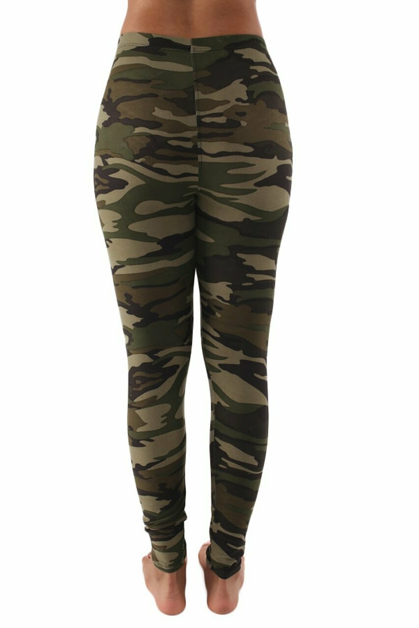 Camo Print Leggings, Size: S,M,L