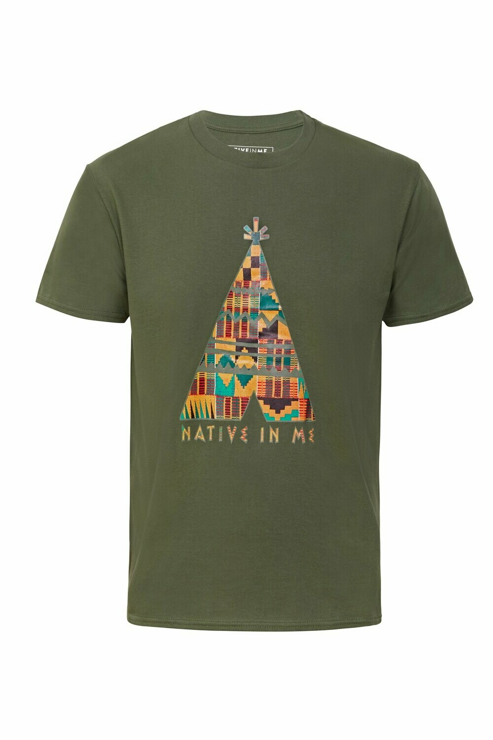 Kente Teepee Print Green T-shirt