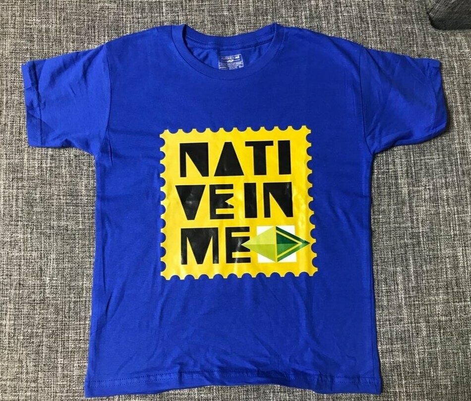 Kids Stamp T-Shirt, Size: 3-4, Colour: Blue
