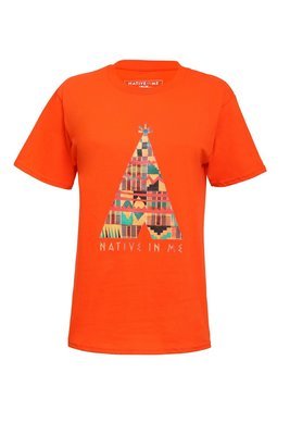 Kente Teepee Print Orange T-shirt