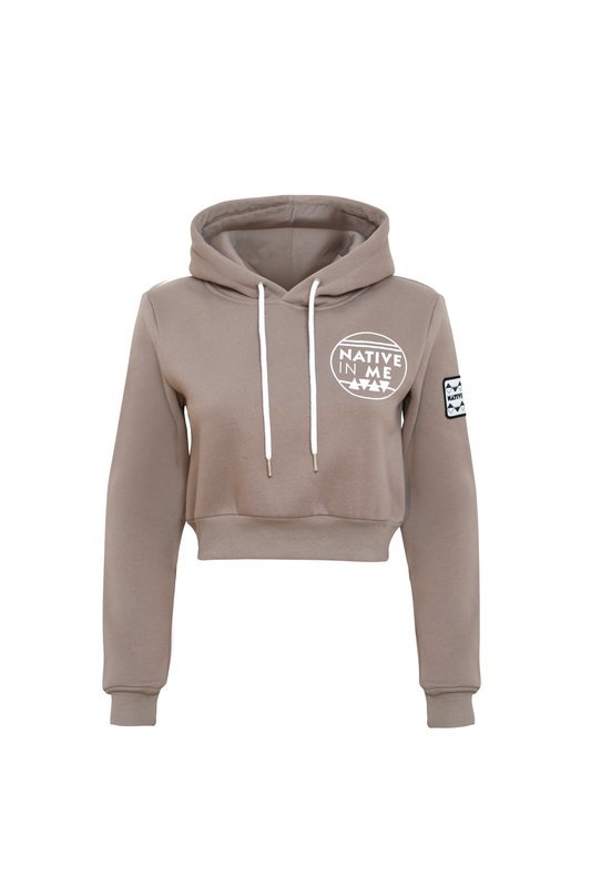 Native In Me Crop Hoodie